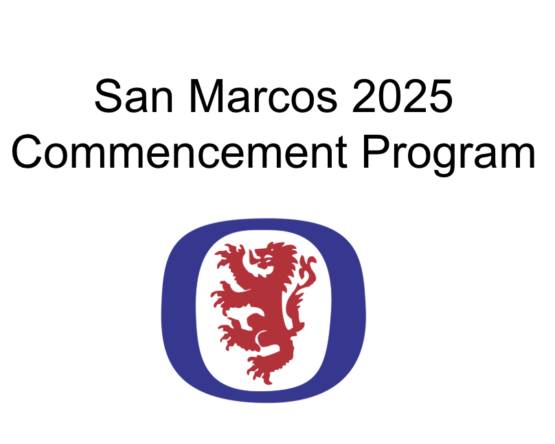 San Marcos 2025 Commencement Program